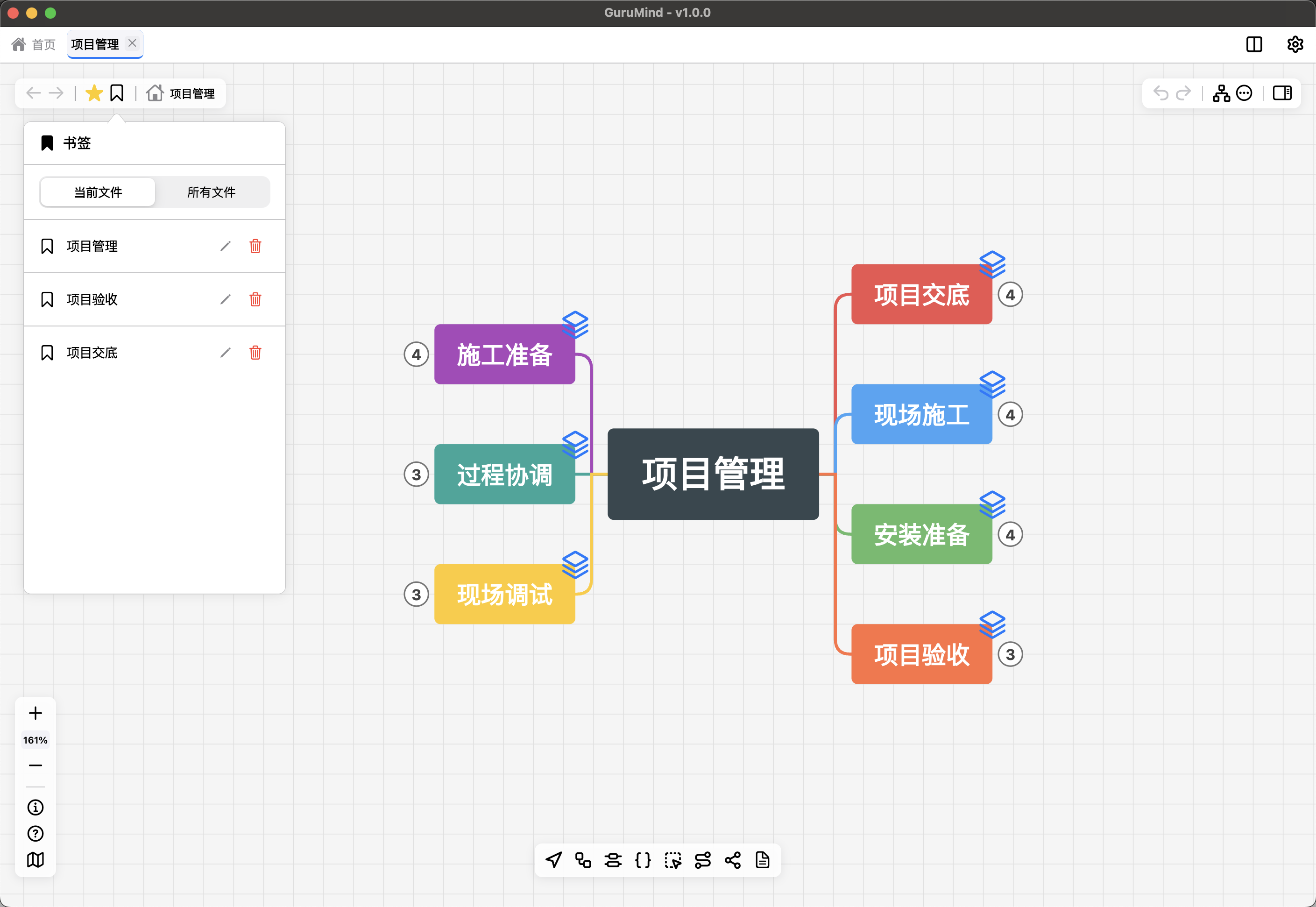 子导图 + 浏览器式导航